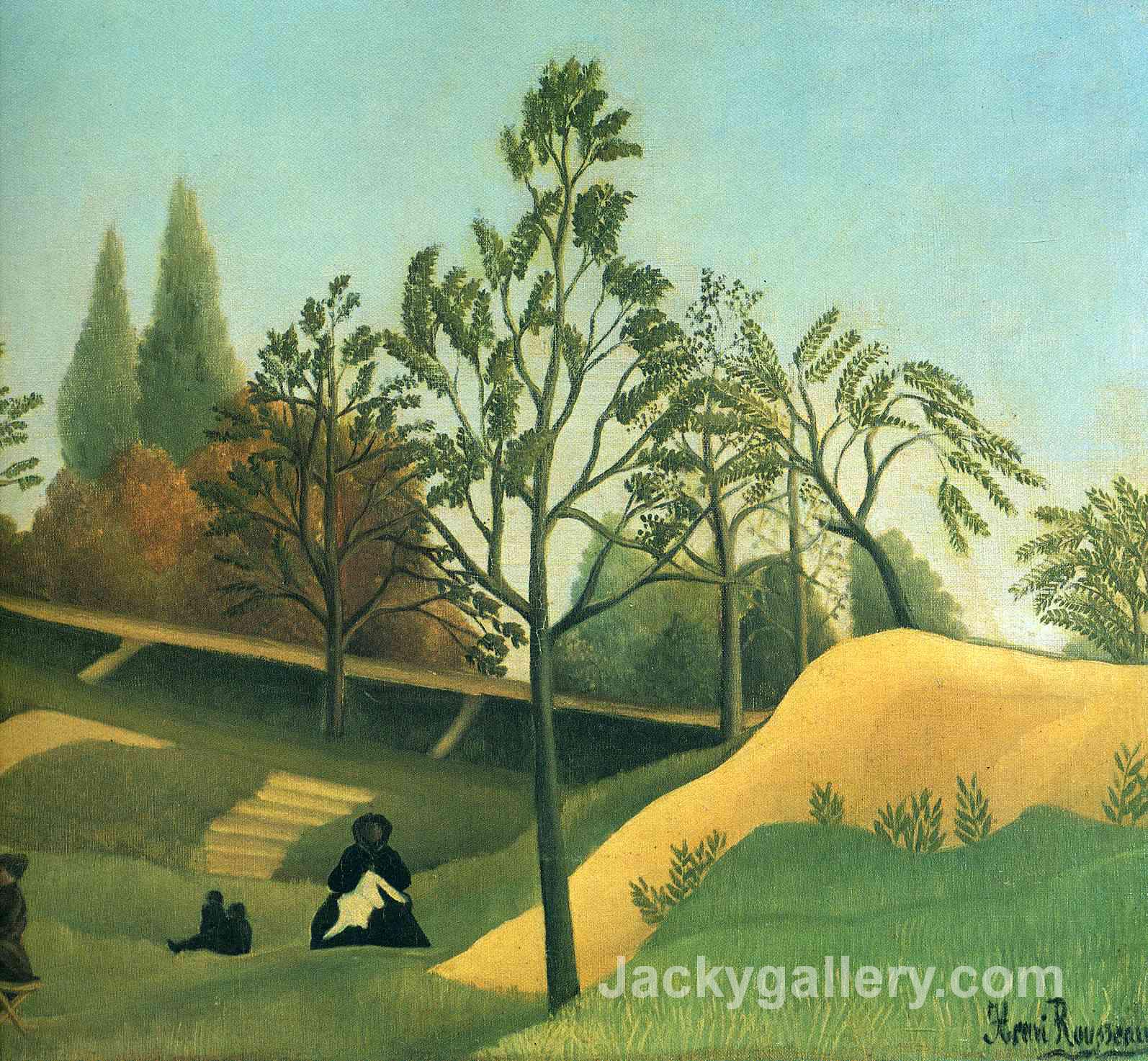 View of the Fortifications by Henri Rousseau paintings reproduction